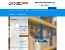 Tablet Screenshot of mallministorage.com